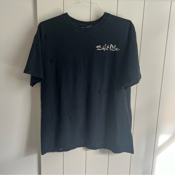 VNTG Y2K Salt Life custom distressed tee - Picture 4 of 11